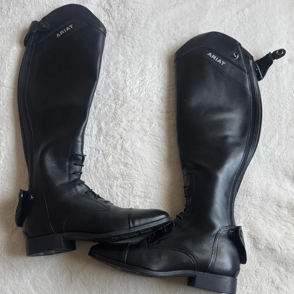 Ariat Women’s 10 US Palisade Calf: Reg Height: Short Black Tall Riding Boots - Picture 9 of 16